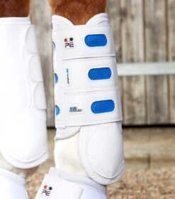 Air Cooled Original Eventing Boots -Premier Equine Air Cooled Original Eventing Boot Front White 1