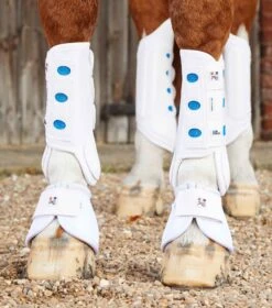 Air Cooled Original Eventing Boots -Premier Equine Air Cooled Original Eventing Boot Front White 4