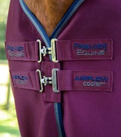 Airflow Cooler Rug -Premier Equine Airflow Cooler Rug Burgundy 3