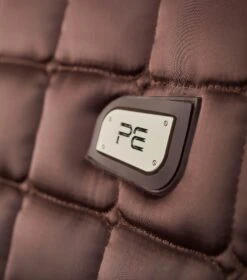 Alberta CC Satin Dressage Square -Premier Equine Alberta Dressage Saddle Pad Brown4