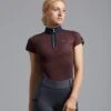Amia Ladies Technical Short Sleeve Riding Top 2 Amia Ladies Technical Short Sleeve Riding Top -Premier Equine Amia Ladies Technical Short Sleeved Riding Top Wine 1