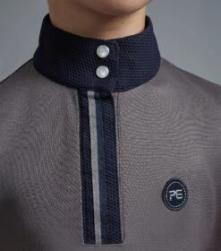 Mini Amia Girl's Technical Short Sleeve Riding Top -Premier Equine Amia Top Kids grey 4