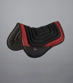 Anti-Slip Airflow Shockproof Racing/ Training Saddle Pad -Premier Equine Anti Slip Airflow Shockproof Racing Training Pad Black Red Black 1