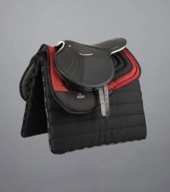 Anti-Slip Airflow Shockproof Racing/ Training Saddle Pad -Premier Equine Anti Slip Airflow Shockproof Racing Training Pad Black Red Black 6