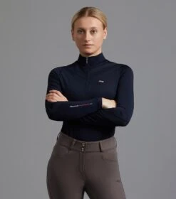 Arclos Ladies Technical Long Sleeve Riding Top 20 Arclos Ladies Technical Long Sleeve Riding Top -Premier Equine Arclos Ladies Technical Long Sleeved Training Top Navy 1.jgp
