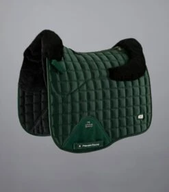 Atlantis CC Satin Wool Dressage Square -Premier Equine Atlantis Dressage Saddle Pad Green1