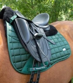 Atlantis CC Satin Wool Dressage Square -Premier Equine Atlantis Dressage Saddle Pad Green2