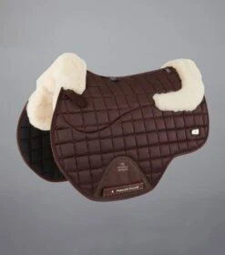 Atlantis CC Satin Wool GP/Jump Square -Premier Equine Atlantis GP Jump Saddle Pad Brown1