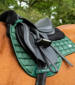 Atlantis CC Satin Wool GP/Jump Square -Premier Equine Atlantis GP Jump Saddle Pad Green2