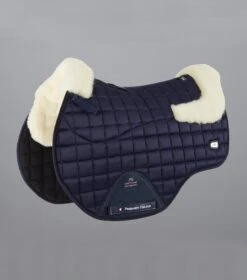 Atlantis CC Satin Wool GP/Jump Square -Premier Equine Atlantis GP Jump Saddle Pad Navy 1