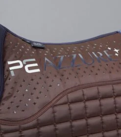 Azzure Anti-Slip Satin Dressage Square -Premier Equine Azzure Anti Slip Satin Dressage Square Brown 6