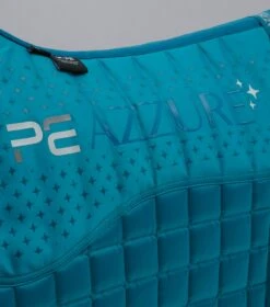 Azzure Anti-Slip Satin Dressage Square -Premier Equine Azzure Anti Slip Satin Dressage Square Turquoise 6