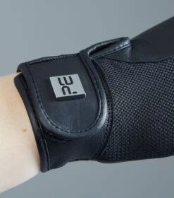 Bordoni Leather Mesh Riding Gloves -Premier Equine Bordoni Gloves Black Image3
