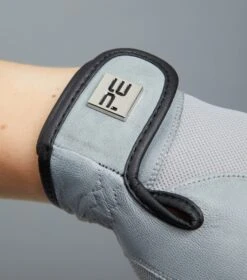 Bordoni Leather Mesh Riding Gloves -Premier Equine Bordoni Gloves Grey3