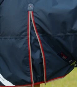 Buster 100g Turnout Rug With Snug-Fit Neck Cover -Premier Equine Buster 100 Turnout Rug Navy 4