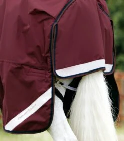 Buster 400g Turnout Rug With Snug-Fit Neck Cover -Premier Equine Buster 400 Turnout Rug Burgundy 6