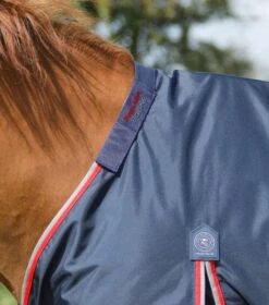 Buster 50g Turnout Rug With Snug-Fit Neck Cover -Premier Equine Buster 50 Turnout Rug Navy 5