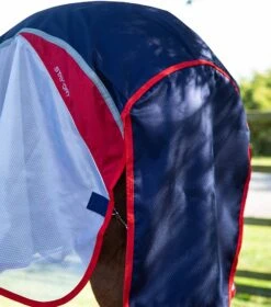 Buster Stay-Dry Super Lite Fly Rug With Surcingles -Premier Equine Buster Stay Dry Super Lite Fly Rug Navy 6
