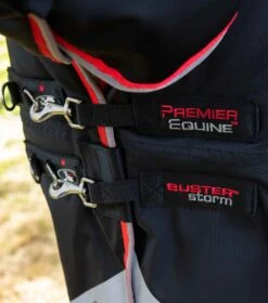 Buster Storm 400g Combo Turnout Rug With Snug-Fit Neck -Premier Equine Buster Storm 400 Turnout Rug Black 4