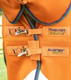 Buster Storm 400g Combo Turnout Rug With Classic Neck -Premier Equine Buster Storm Burnt Orange 3
