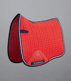 Close Contact European Cotton Saddle Pad - Dressage Square -Premier Equine CC European Cotton Dressage Red 1