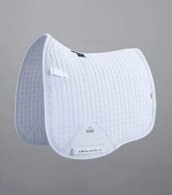 Close Contact European Cotton Saddle Pad - Dressage Square -Premier Equine CC European Cotton Dressage White 1