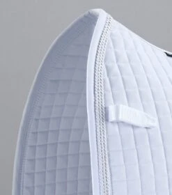 Close Contact European Cotton Saddle Pad - Dressage Square -Premier Equine CC European Cotton Dressage White 3