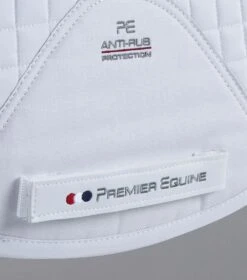 Close Contact European Cotton Saddle Pad - Dressage Square -Premier Equine CC European Cotton Dressage White 5