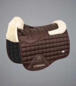 Capella Close Contact Merino Wool Dressage Square -Premier Equine Capella CC Merino Wool Dressage Square Brown Natural Wool 1