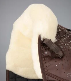 Capella Close Contact Merino Wool Dressage Square -Premier Equine Capella CC Merino Wool Dressage Square Brown Natural Wool 3