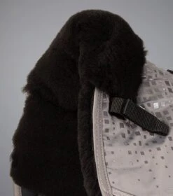 Capella Close Contact Merino Wool Dressage Square -Premier Equine Capella CC Merino Wool Dressage Square Grey Black Wool 3