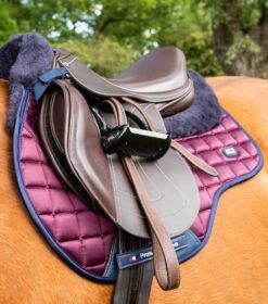 Capella Close Contact Merino Wool GP/Jump Square -Premier Equine Capella Wool GPJump Saddle Pad Burgundy 2