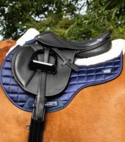 Capella Close Contact Merino Wool GP/Jump Square -Premier Equine Capella Wool GPJump Saddle Pad Navy 2