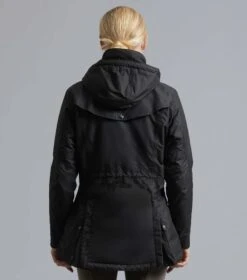 Cascata Ladies Waterproof Coat -Premier Equine Cascata Jacket Black 3