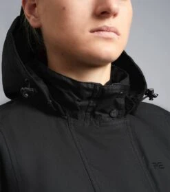 Cascata Ladies Waterproof Coat -Premier Equine Cascata Jacket Black 4