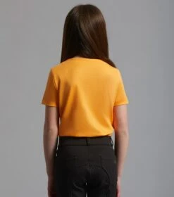 Chiaro Girls Cotton Riding T-Shirt 24 Chiaro Girls Cotton Riding T-Shirt -Premier Equine Chiaro T Shirt Orange. 3