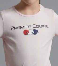 Chiaro Girls Cotton Riding T-Shirt 29 Chiaro Girls Cotton Riding T-Shirt -Premier Equine Chiaro T Shirt Pink. 4
