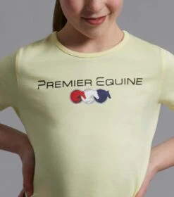 Chiaro Girls Cotton Riding T-Shirt 33 Chiaro Girls Cotton Riding T-Shirt -Premier Equine Chiaro T Shirt Yellow 4