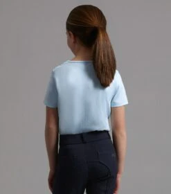 Chiaro Girls Cotton Riding T-Shirt 20 Chiaro Girls Cotton Riding T-Shirt -Premier Equine ChiaroGirlsCottonT Shirt Blue 3