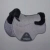 Close Contact Airtechnology Shockproof Wool Saddle Pad - GP/Jump Square 2 Close Contact Airtechnology Shockproof Wool Saddle Pad - GP/Jump Square -Premier Equine Close Contact Airtechnology Shockproof European Merino Wool Half Lined GPJump Square Grey 1