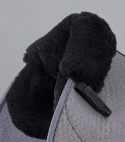 Close Contact Airtechnology Shockproof Wool Saddle Pad - GP/Jump Square -Premier Equine Close Contact Airtechnology Shockproof European Merino Wool Half Lined GPJump Square Grey 3