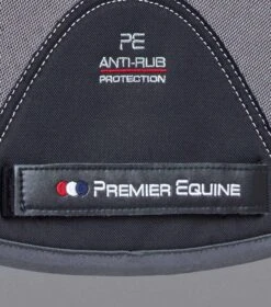 Close Contact Airtechnology Shockproof Wool Saddle Pad - GP/Jump Square -Premier Equine Close Contact Airtechnology Shockproof European Merino Wool Half Lined GPJump Square Grey 5