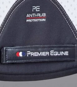 Close Contact Airtechnology Shockproof Wool Saddle Pad - GP/Jump Square -Premier Equine Close Contact Airtechnology Shockproof European Merino Wool Half Lined GPJump Square White Black Wool 5