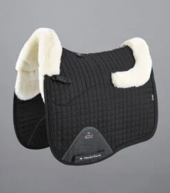 Pony Close Contact Merino Wool Half Lined European Dressage Square -Premier Equine Close Contact Merino Wool European Half Lined Dressage Square Black Natural 1