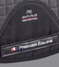 Close Contact Merino Wool European Saddle Pad - GP/Jump Square 32 Close Contact Merino Wool European Saddle Pad - GP/Jump Square -Premier Equine Close Contact Merino Wool European Half Lined GP Jump Square Grey Black 5