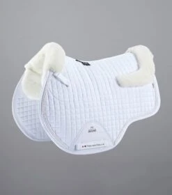 Pony Close Contact Merino Wool Half Lined European GP/ Jump Square 39 Pony Close Contact Merino Wool Half Lined European GP/ Jump Square -Premier Equine Close Contact Merino Wool European Half Lined GP Jump Square White Natural 1