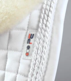 Pony Close Contact Merino Wool Half Lined European GP/ Jump Square 40 Pony Close Contact Merino Wool Half Lined European GP/ Jump Square -Premier Equine Close Contact Merino Wool European Half Lined GP Jump Square White Natural 4