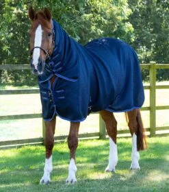 Combo Buster Waffle Horse Cooler Rug -Premier Equine Combo Buster Waffle Cooler Rug Navy 1