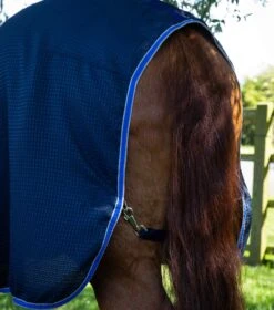 Combo Buster Waffle Horse Cooler Rug -Premier Equine Combo Buster Waffle Cooler Rug Navy 6