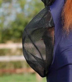 Comfort Tech Lycra Fly Mask -Premier Equine Comfort Tech Lycra Fly Mask Navy 3